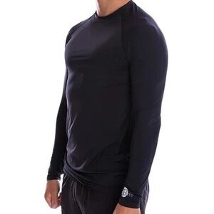 SParms Sun Protection Body Warm Long Sleeve Mock Neck Shirt Top XL Black UPF 50+